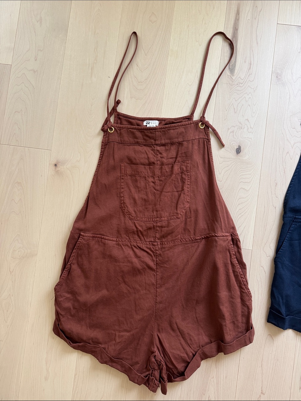 Billabong Rust-Brown & Navy Adjustable Strap Romper - Picture 2 of 11